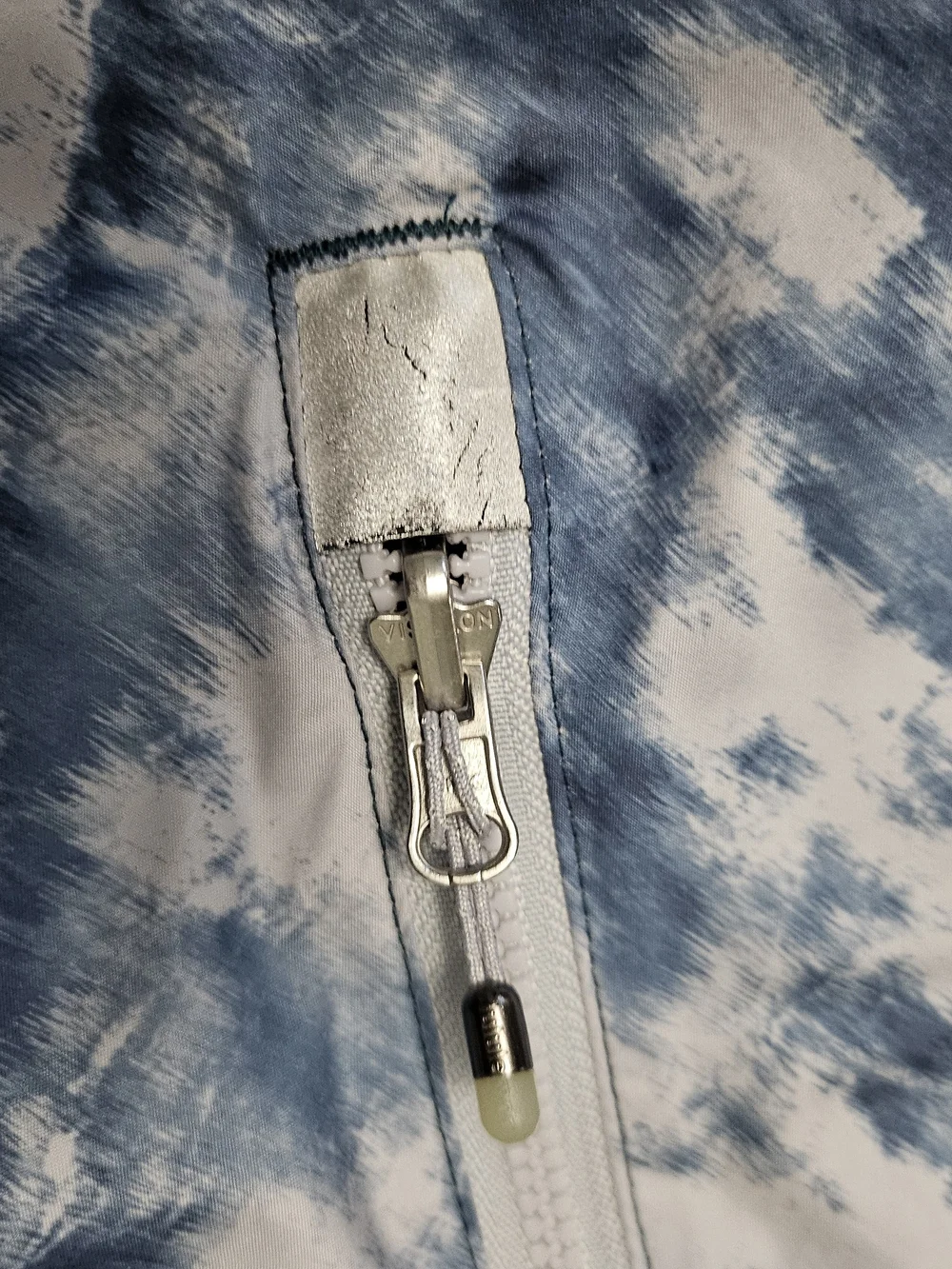 Lululemon Blue Tie-Dye Hooded Rain Jacket
